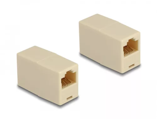 Delock Adapter RJ45 anya - RJ45 anya UTP bézs (DL-88034)