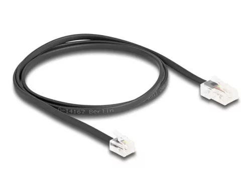 Delock Telefon kábel RJ45 apa - RJ11 apa fekete 1 m (DL-88035)