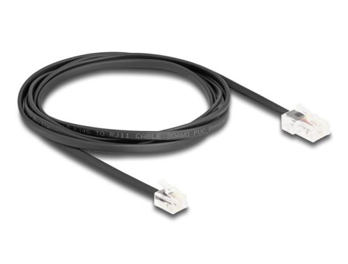 Delock Telefon kábel RJ45 apa - RJ11 apa fekete 2 m