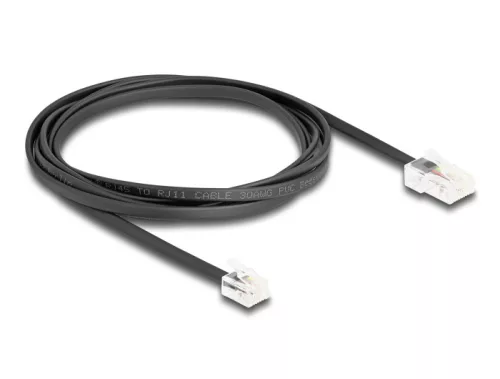 Delock Telefon kábel RJ45 apa - RJ11 apa fekete 2 m (DL-88036)