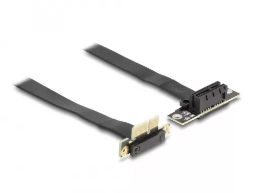 Delock PCI Expressz riser kártya x1 apa 90 -os szögben - x1 szlot 90 -os szögben kábellel 60 cm (DL-88043)