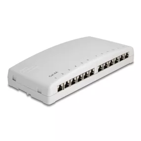   Delock Mini asztali patch panel 12 portos Cat.6A szürke (DL-88053)