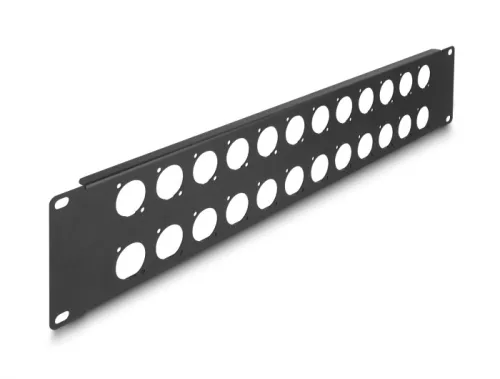Delock 19  D-típusú patch panel 24 portos 2U fekete (DL-88055)