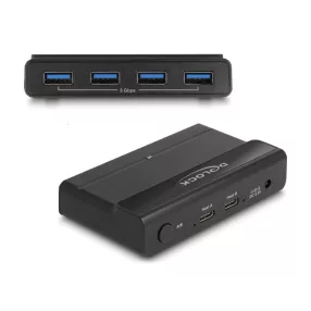   Delock USB 5 Gbps kapcsoló 4 db. eszköz és 2 db. Kiszolgáló (DL-88066)