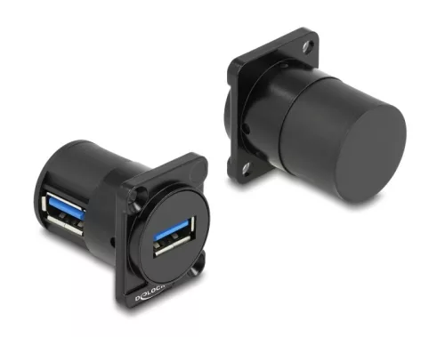 Delock D-típusú Modul USB 5 Gbps A-típusú hüvely - hüvely 90 fokban ívelt (DL-88067)