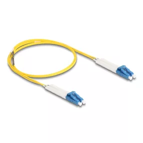   Delock Üvegszálas optikai kábel LC Duplex - LC Duplex egyszerű módozatú, OS2 hajlított, 1 m (DL-88070)