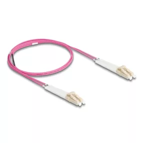   Delock Üvegszálas optikai kábel LC Duplex - LC Duplex egyszerű többszörös, OM4 hajlított, 1 m (DL-88087)