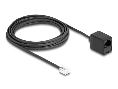 Delock Telefonkábel RJ11 apa - RJ45 anya, fekete, 5 m (DL-88095)
