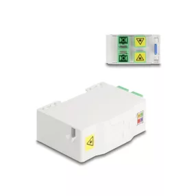   Delock Optikai szál csatlakoztató doboz DIN sínhez csatlakozó tartállyal és 4 x SC Simplex coupler-rel (DL-88097)
