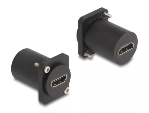 Delock D-típusú Modul HDMI 8K 60Hz anya   anya csavarokkal fekete (DL-88109)