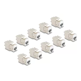   Delock Keystone Modul RJ45 anya - LSA Cat.6A eszközmentes fehér 10 db-os szett (DL-88119)