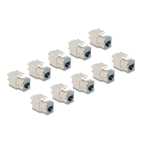   Delock Keystone Modul RJ45 anya - LSA Cat.6A eszközmentes szürke 10 db-os szett (DL-88120)