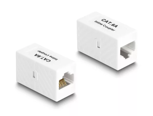 Delock Adapter RJ45 anya - RJ45 anya Cat.6A UTP, fehér (DL-88134)
