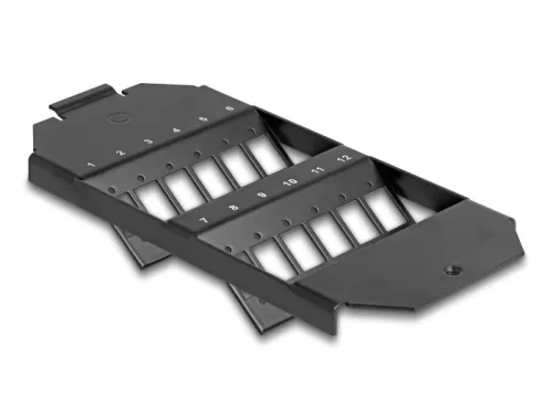 Delock Optikai szálas foglalat 12 portos SC Simplex / LC Duplex párosítókhoz fekete (DL-88162)