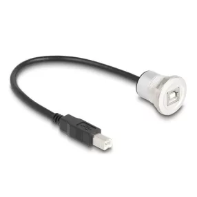   Delock USB 2.0 B-típusúbeépített anya kábelcsatlakozóval 30 cm, alumínium (DL-88182)