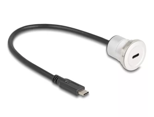 Delock USB 10 Gbps USB Type-C  beépített anya kábelcsatlakozóval 30 cm, alumínium (DL-88183)