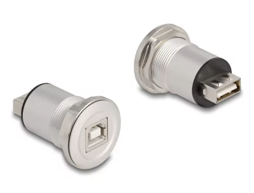 Delock USB 2.0 A-típusú   B-típusú beépített anya alumínium (DL-88194)