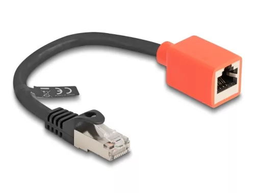 Delock RJ45 eszköz védő adapter Cat.6A S/FTP 20 cm (Elszakadás gátló adapter) (DL-88197)