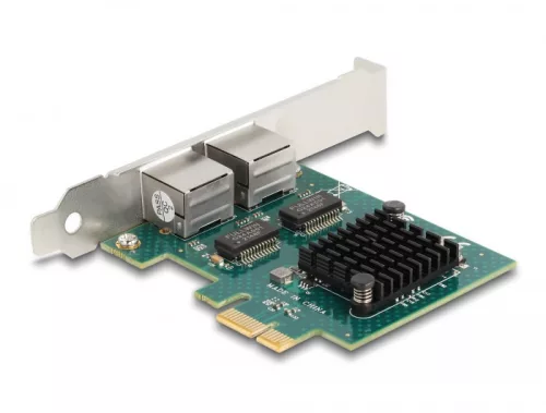 Delock PCI Express x1 kártya 2 x RJ45 Gigabit LAN BCM (DL-88205)