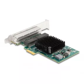   Delock PCI Express x1 kártya 4 x RJ45 Gigabit LAN BCM (DL-88207)