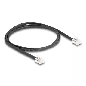   Delock Telefon kábel RJ11 apa - RJ11 apa fekete 1 m (DL-88301)