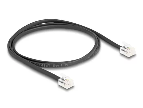 Delock Telefon kábel RJ11 apa - RJ11 apa fekete 1 m (DL-88301)