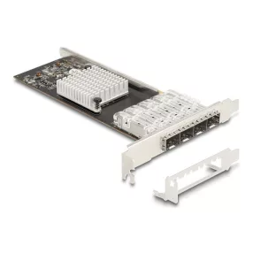   Delock PCI Express x4 Kártya - 4 x SFP bővítőhely Gigabit LAN (DL-88342)