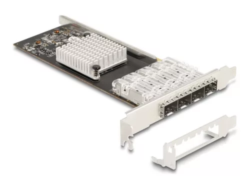 Delock PCI Express x4 Kártya - 4 x SFP bővítőhely Gigabit LAN (DL-88342)