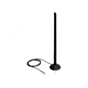  Delock SMA WLAN 6.5 dBi Antenna mágneses állvánnyal és hajlékony szerkezettel (DL-88410)