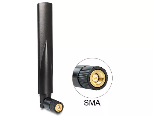 Delock GSM / UMTS SMA antenna with flexibilis, fekete (DL-88416)