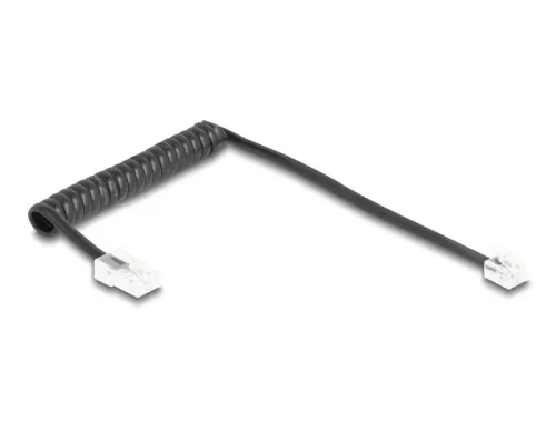 Delock Telefon csavart kábel RJ11 apa - RJ45 apa fekete színű 1 m (DL-88442)
