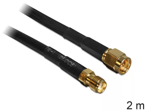 Delock SMA antenna kábel, low loss, 2 m CFD200 (DL-88443)