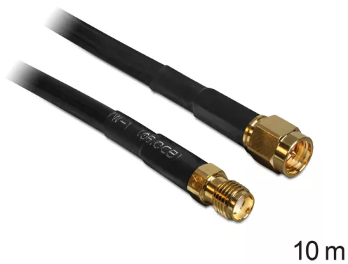 Delock SMA antenna kábel, low loss, 10 m CFD200 (DL-88445)