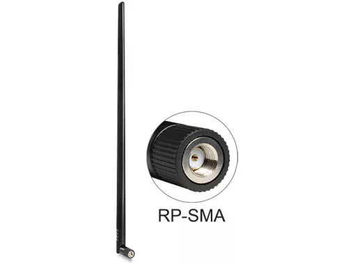 Delock WLAN antenna RP-SMA 802.11 b/g/n 9 dBi mindenirányú, csuklós (DL-88450)