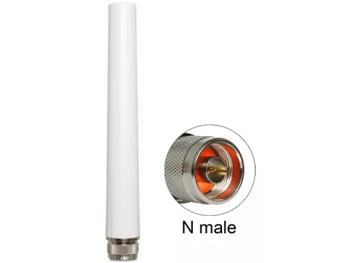 Delock WLAN antenna N plug 802.11 b/g/n 2.5 dBi, mindenirányú, szürke, kültéri (DL-88452)