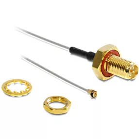   Delock adapter kábel I-PEX > RP-SMA, jack csatlakozó, 100 mm, vízfröccsenés ellen védett (DL-88458)
