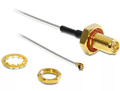Delock adapter kábel I-PEX > RP-SMA, jack csatlakozó, 100 mm, vízfröccsenés ellen védett (DL-88458)