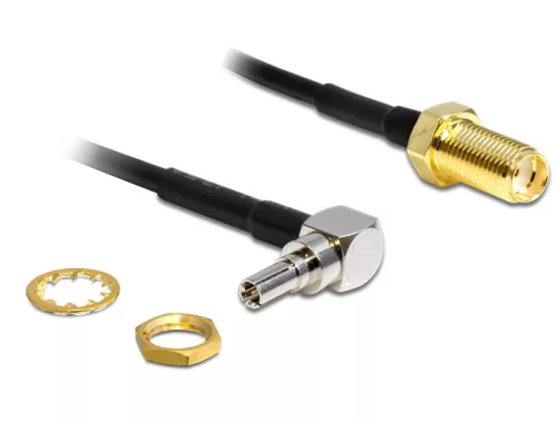 Delock adapter CRC-9 dugó 90  > SMA Jack, 200 mm (DL-88466)