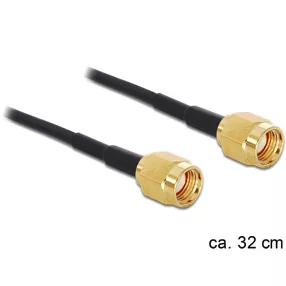   Delock RP-SMA csatlakozódugó > RP-SMA csatlakozódugó adapter, 320 mm (DL-88475)