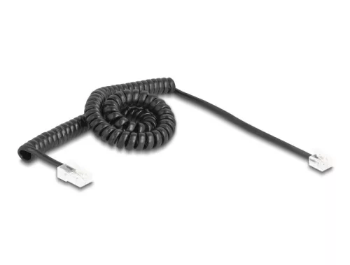 Delock Telefon csavart kábel RJ11 apa - RJ45 apa fekete színű 3 m (DL-88480)