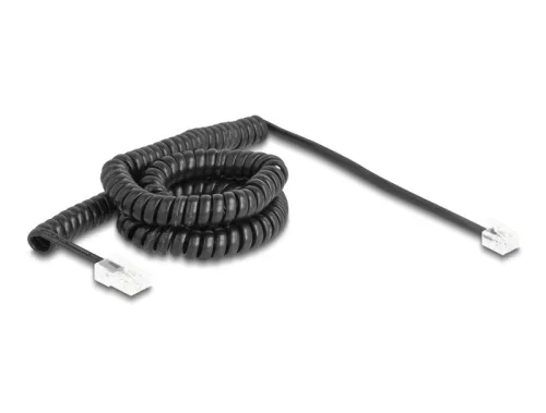 Delock Telefon csavart kábel RJ11 apa - RJ45 apa fekete színű 5 m (DL-88481)