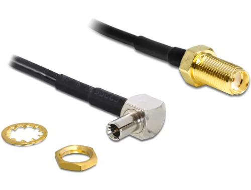 Delock TS-9 90  dugó > SMA Jack 145 mm adapter (DL-88487)
