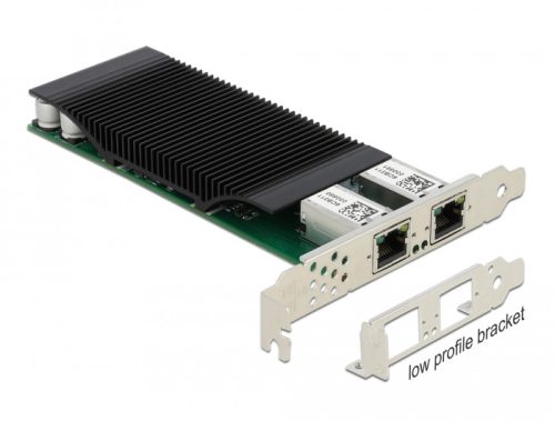 Delock PCI Express x4 kártya - 2 x Gigabit LAN PoE+