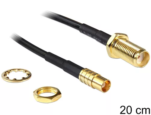 Delock SMA jack > MCX jack, 200 mm (DL-88577)