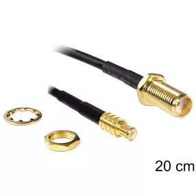 Delock SMA jack bulkhead > MCX dugó, 200 mm (DL-88578)