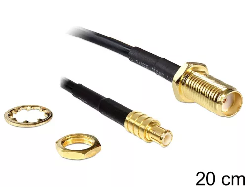 Delock SMA jack bulkhead > MCX dugó, 200 mm (DL-88578)
