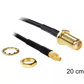 Delock SMA jack bulkhead > MMCX dugó, 200 mm (DL-88580)