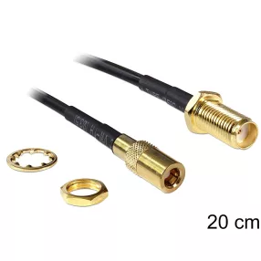 Delock SMA jack válaszfal > SMB jack, 200 mm (DL-88584)