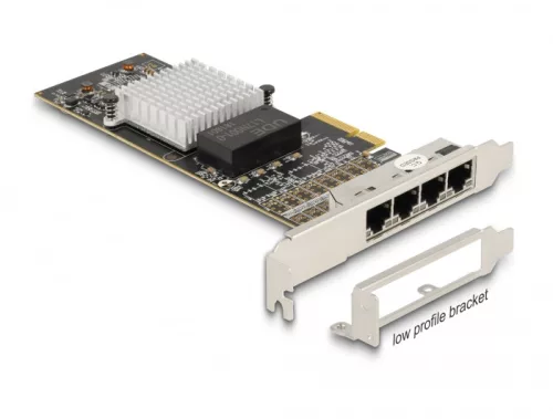 Delock PCI Express x4 kártya - 4 x RJ45 Gigabit LAN (DL-88606)