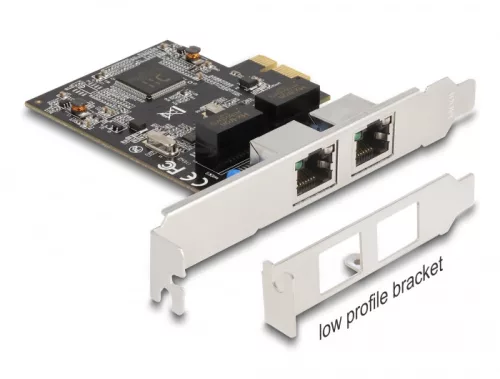 Delock PCI Express x1 kártya - 2 x RJ45 Gigabit LAN (DL-88615)